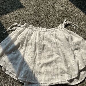 Aerie White Floral Skirt